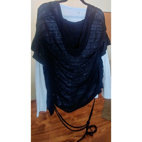 NWT Roxy Crochet Lace Runch Hoodie - Picture 7 of 8